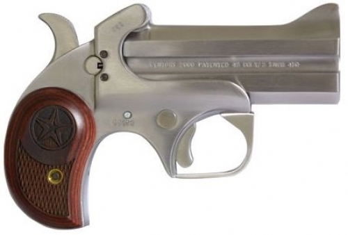 Bond Arms Century 2000 410/45 Long Colt Derringer - 2 Rounds | 3.5" Barrel | Wood Grips | Stainless/Silver | 3-Dot Sights