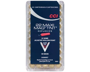 CCI AMMO 22 MAGHP MAXI MAG TNT 50RD BOX - Brass Casing