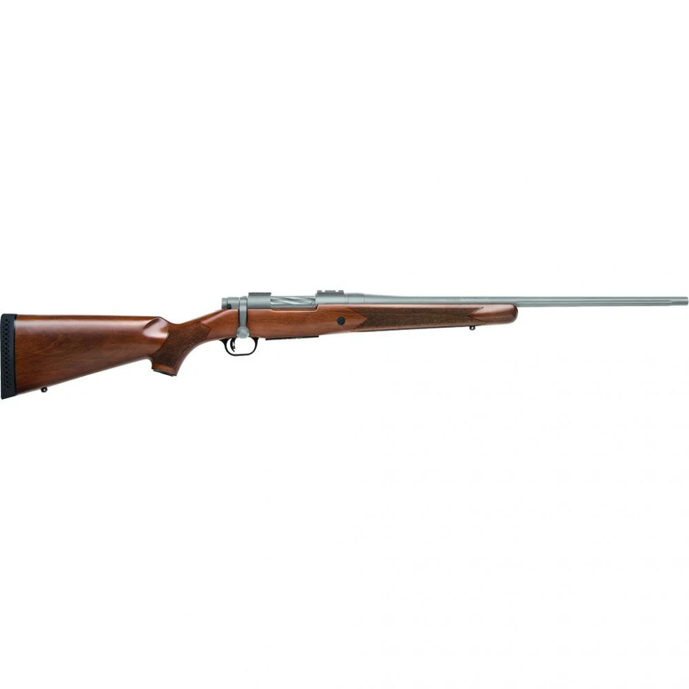 Mossberg & Sons Patriot .308 Winchester Bolt Action Rifle - 5+1 Rounds | 22" Barrel | Walnut Stock | Stainless/Silver