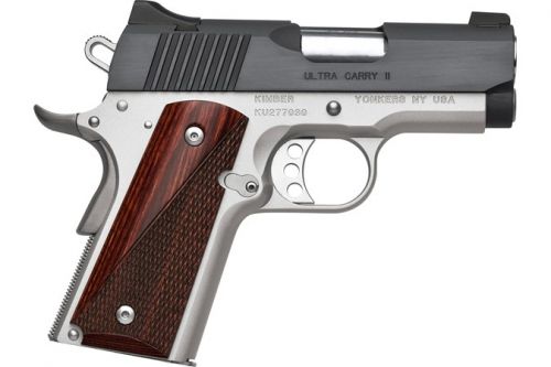 Kimber Ultra Carry II Two Tone 45 ACP Pistol - 7+1 Rounds | 3" Barrel | Wood Grips | Two-Tone