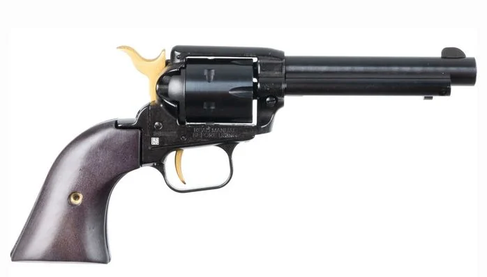 Heritage Manufacturing Rough Rider Black/Gold 22 LR Revolver - 6 Rounds | 4.75" Barrel | Polymer Grips | Blue/Black