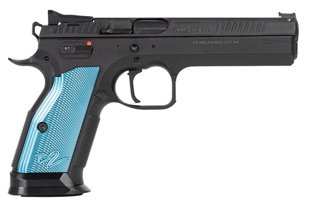 CZ TS 2 Pistol, 40 S&W, 5.28" Barrel, Blue/Black, 17 Rounds - 17+1 Rounds | 5.2" Barrel | Blue/Black