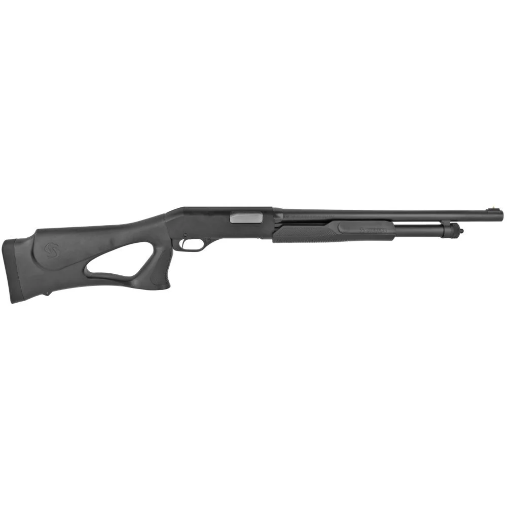 Stevens 320 Security Fixed Thumbhole 20 Gauge Pump Shotgun - 5 Rounds | 18.5" Barrel | 3" Chamber | Thumbhole Stock | Synthetic | Blue/Black
