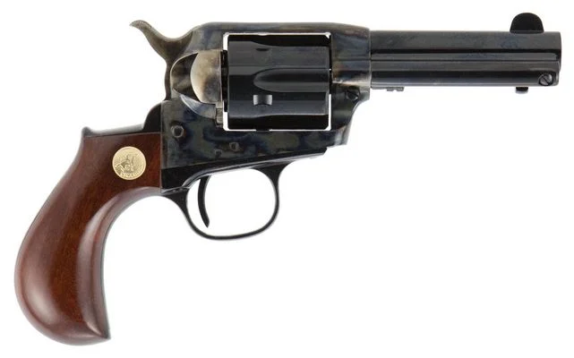 Cimarron Lightning 3.5 38 Special Revolver - 6 Rounds | 3.5" Barrel | Wood Grips | Case Hardened | 3-Dot Sights