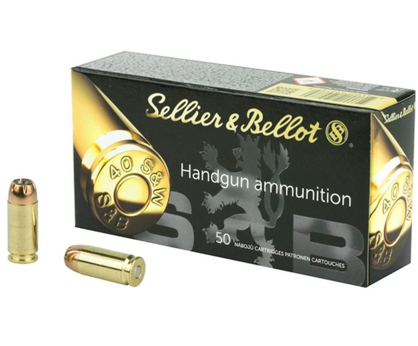 Sellier & Bellot40 S&W 180grJacketed Hollow Point50rd box - Brass Casing