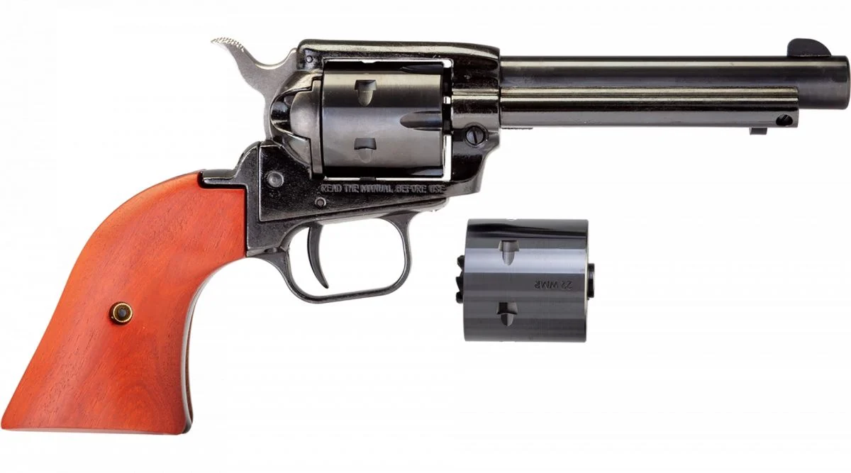 Heritage Manufacturing Rough Rider 22 Long Rifle / 22 Magnum Revolver - 6 Rounds | 4.75" Barrel | Wood Grips | Blue/Black