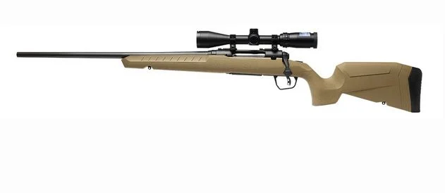 Savage AXIS 2 XP Left Hand Bolt FDE - 4+1 Rounds | 22" Barrel | FDE Synthetic Stock | Blue/Black