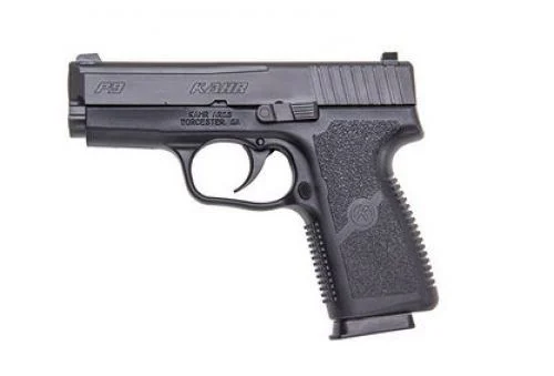 Kahr P9 9mm 3.6" Matte Blackened Stainless Slide, Night Sights, 7+1 - 7+1 Rounds | 3.6" Barrel | Polymer Grips | Black | Night Sights