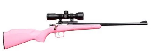 Crickett Package with Scope/Mount Pink/Blued Youth 22 Long Rifle Bolt Action Rifle - 1 Round | 16.12" Barrel