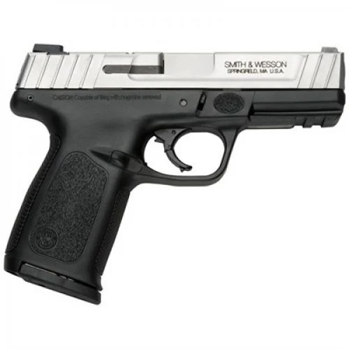 Smith & Wesson SD9VE 9mm Semi Auto Pistol - 10+1 Rounds | 4" Barrel | Polymer Grips | Stainless/Silver | 3-Dot Sights