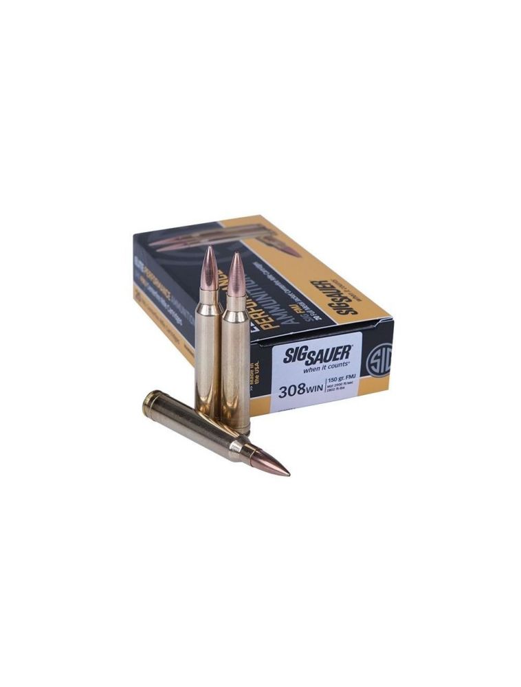 Sig Sauer Elite Performance 308 Win 150 gr Full Metal Jacket (FMJ) 20 Bx/ 25 Cs - Brass Casing