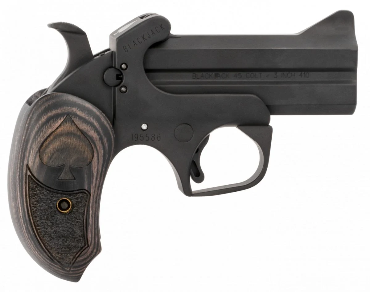 Bond Arms Black Jack 410/45 Long Colt Derringer - 2 Rounds | 3.5" Barrel | Polymer Grips | Blue/Black | 3-Dot Sights