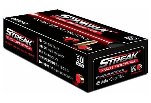 Streak .45 ACP 230gr TMC RED Tracer 50rd - Brass Casing