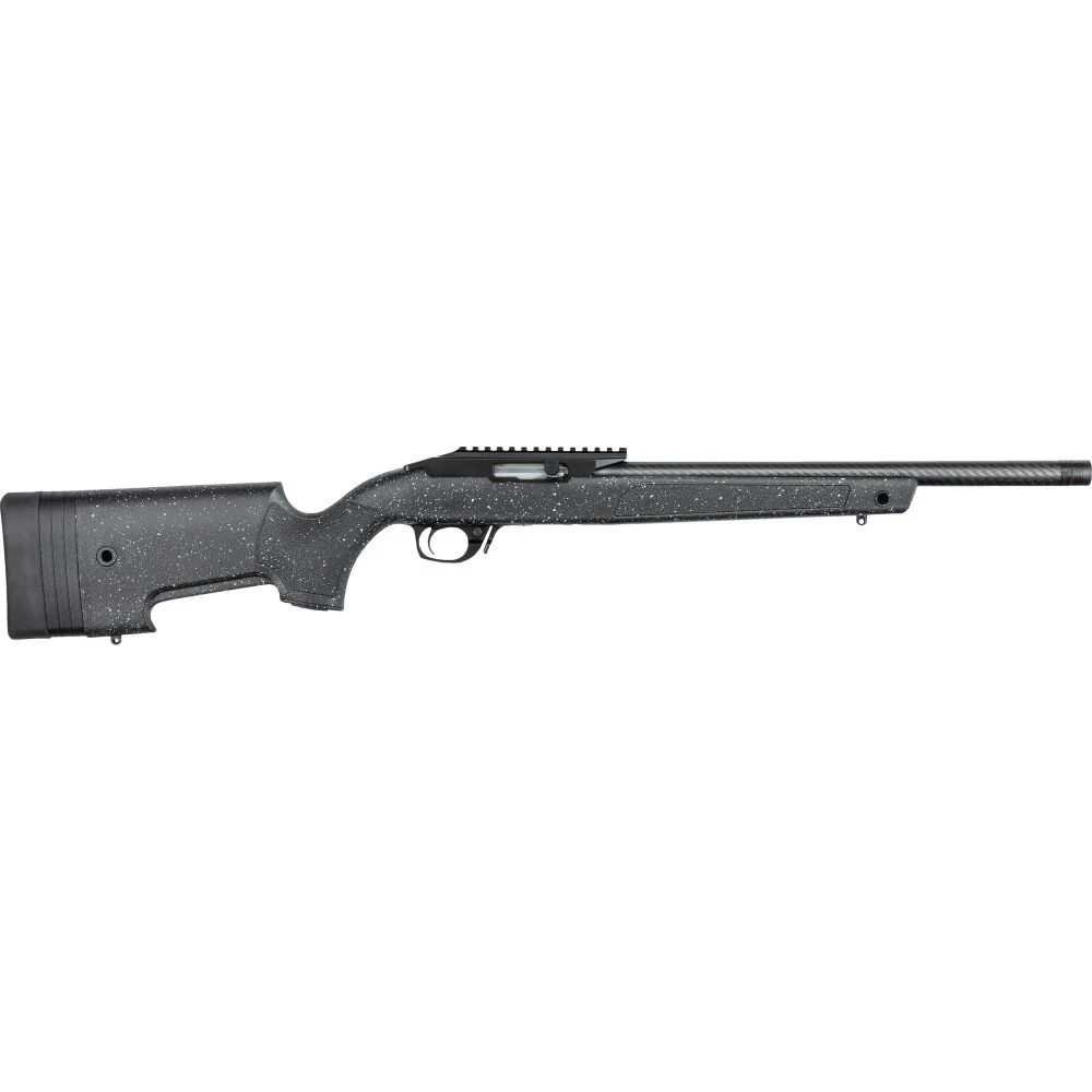 Bergara BXR 22 Long Rifle, 16.5" Barrel, Gray Speckled Black, 10 Rounds - 10+1 Rounds | 16.5" Barrel | Black/Gray Webbing Stock | Synthetic | Blue/Black