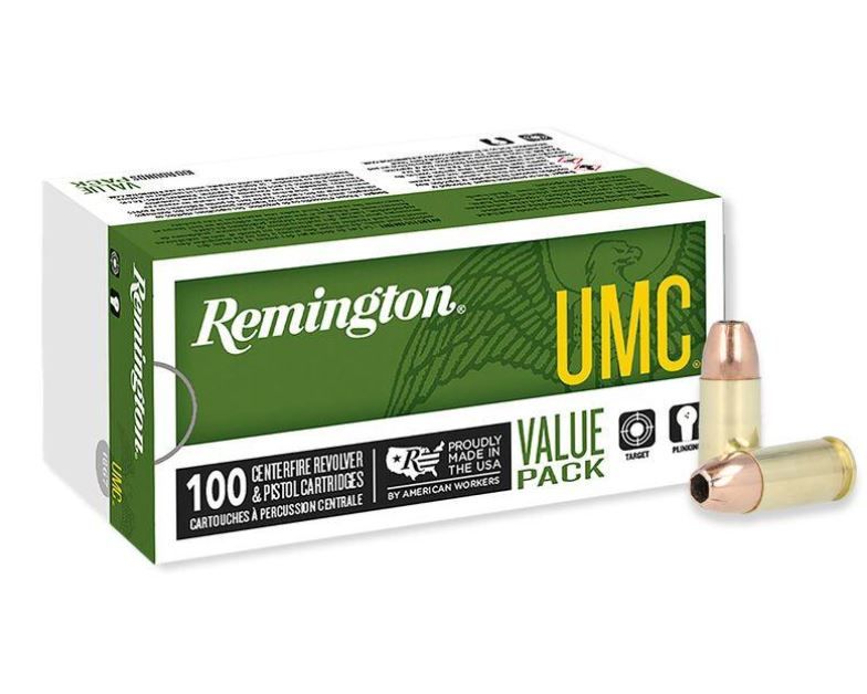 Remington 9MM 115 Grain Jacketed Hollow Point Value Pack 100rd - Brass Casing