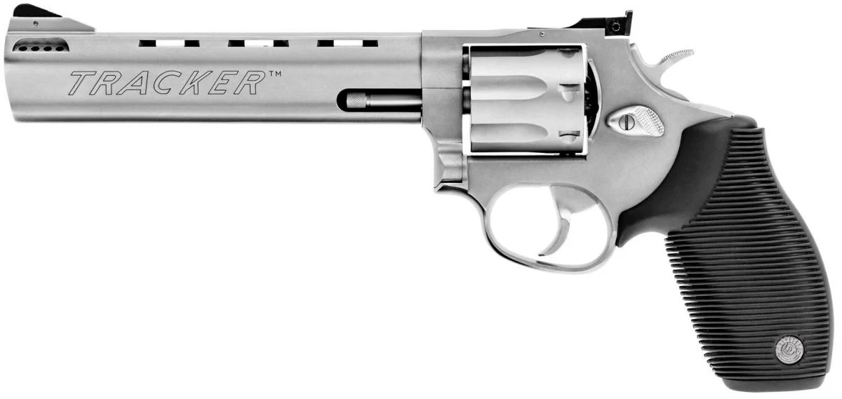 Taurus 627 Tracker Stainless 6.5" 357 Magnum Revolver - 7 Rounds | 6.5" Barrel | Polymer Grips | Stainless/Silver | 3-Dot Sights
