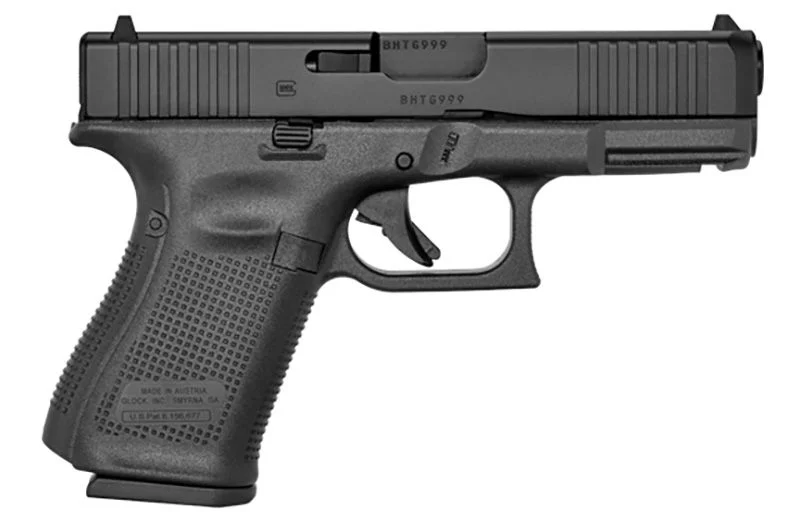 Glock G19 Gen5 Compact 10 Rounds 9mm Pistol - 10 Rounds | 4.02" Barrel | Blue/Black | Glock Fixed Rear Sights