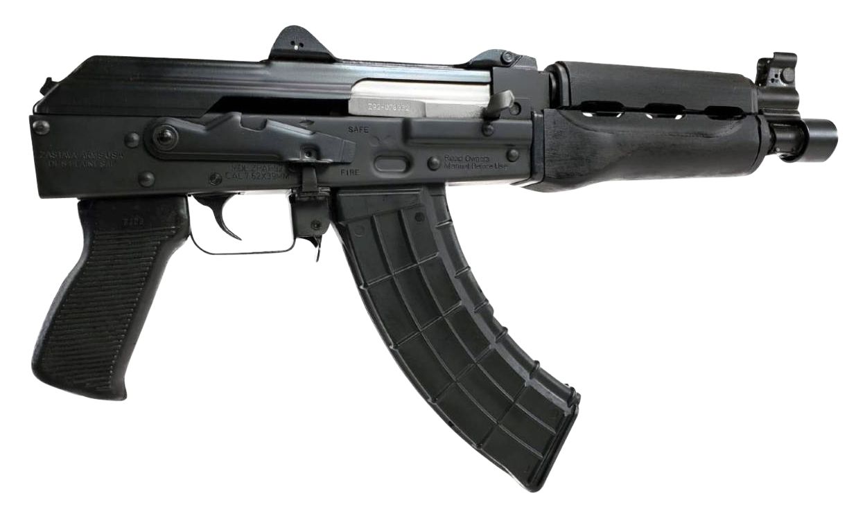 Zastava Arms ZPAP92 Black 7.62 x 39mm Pistol - 30 Rounds | Blue/Black