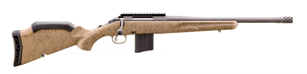 Ruger American Ranch Rifle Gen II 400 Legend Bolt Action Rifle - 5+1 Rounds | 16.4" Barrel | FDE Synthetic Stock | Gray