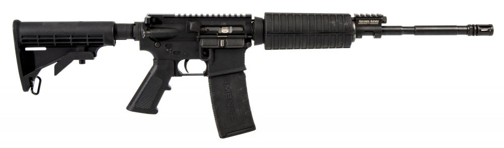 Adams Arms P1 A2 Grip 223 Remington/5.56 NATO AR15 Semi Auto Rifle - 30 Rounds | 16" Barrel | Collapsible Stock | Synthetic | Blue/Black