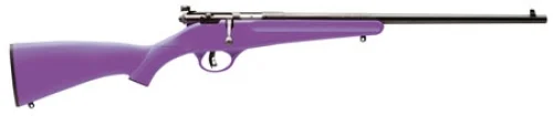 Savage Arms Rascal Youth Purple 22 Long Rifle Bolt Action Rifle - 1 Round | 16.125" Barrel | Purple Stock | Synthetic | Blue/Black