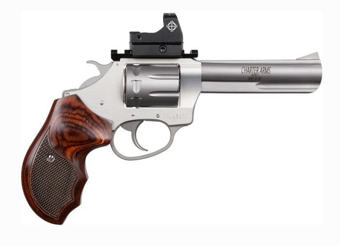 Charter Arms Pathfinder 22LR Revolver - 8 Rounds | 4.2" Barrel | Wood Grips | Stainless/Silver