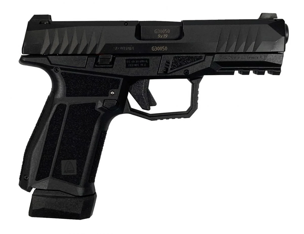 Arex Delta M 9mm Pistol - 17 Rounds | 4" Barrel | Polymer Grips | Blue/Black