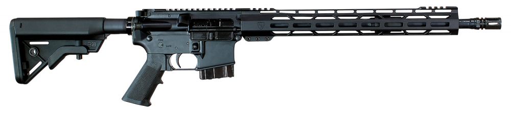 Alexander Arms Tactical Black 6.5 Grendel AR15 Semi Auto Rifle - 10+1 Rounds | 18" Barrel | Black Synthetic Stock | Blue/Black