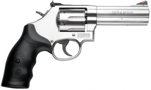 Smith & Wesson Model 686 Distinguished Combat 4" 357 Magnum Revolver - 6 Rounds | 4" Barrel | Polymer Grips | Stainless/Silver | 3-Dot Sights