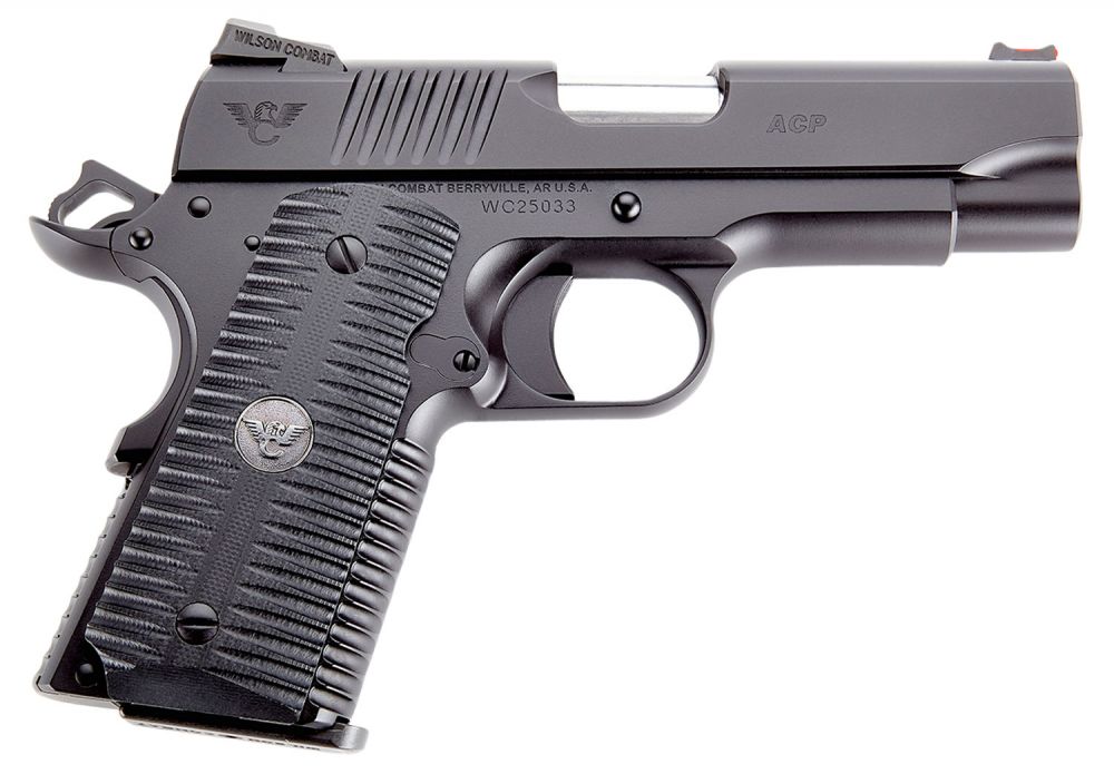 Wilson Combat ACP Compact 45 ACP, 4" Barrel, Black, 7 Rounds - 7+1 Rounds | 4" Barrel | Blue/Black