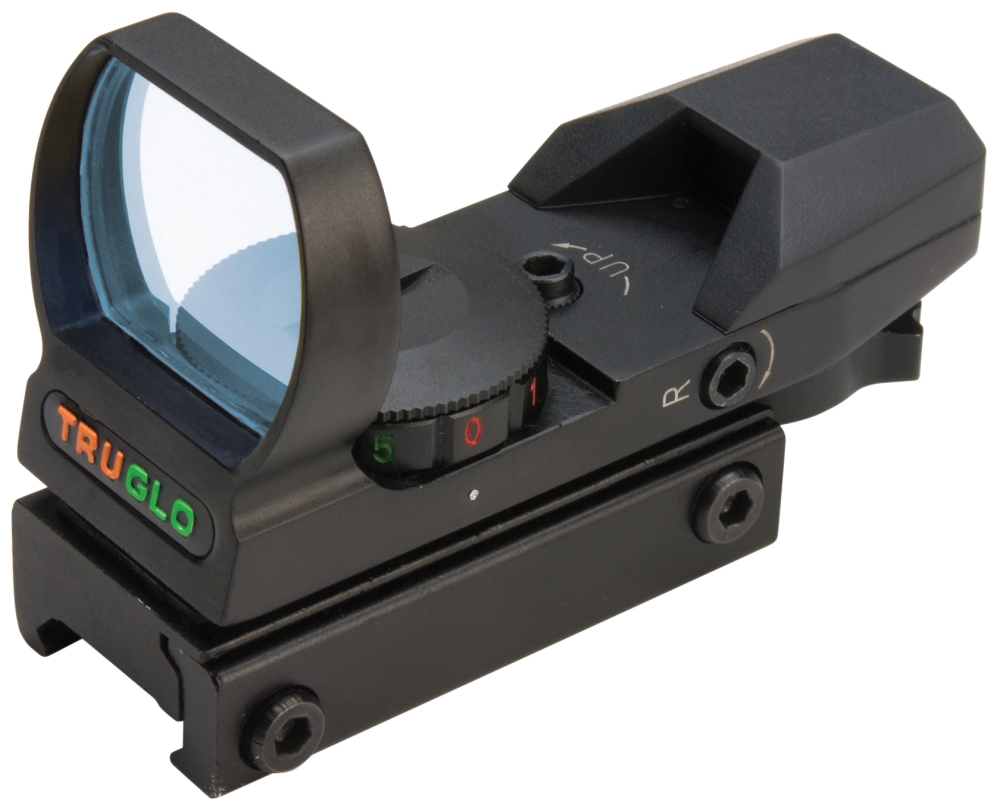 TruGlo 1x 34mm 5 MOA Multi Reticle Red Dot Sight - CR2032 Battery | Unlimited Eye Relief | Wide Field of View | 1x Fixed Magnification