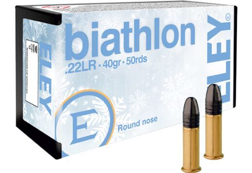 Eley Biathlon Club 22LR 40GR RN 50RD - Brass Casing