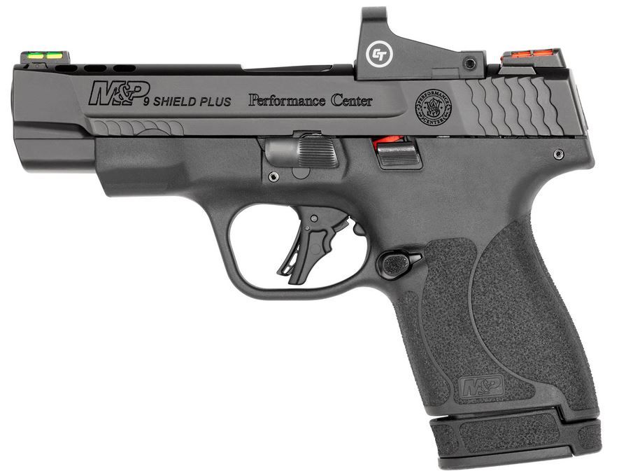 Smith & Wesson Performance Center M&P9 Shield Plus 9mm Semi Auto Pistol - 13+1 Rounds | 4" Barrel | Polymer Grips | Blue/Black