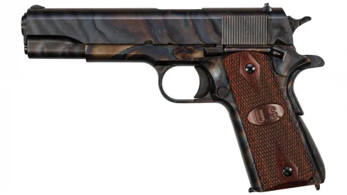 Auto-Ordnance 1911 Case Hardened 45 ACP Pistol - 7 Rounds | 5" Barrel | Wood Grips | Case Hardened
