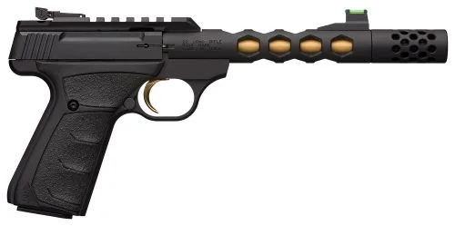 Browning Buck Mark Plus Vision .22 LR Black Gold Threaded Barrel - 10 Rounds | 5.9" Barrel | Blue/Black | 3-Dot Sights