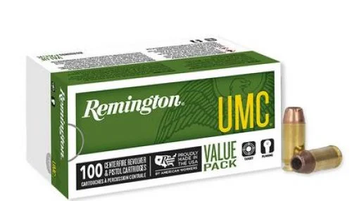 Remington Ammunition 23687 UMC 40 S&W 180 gr Jacketed Hollow Point (JHP) 100 Bx/ 6 Cs (Value Pack) - Brass Casing