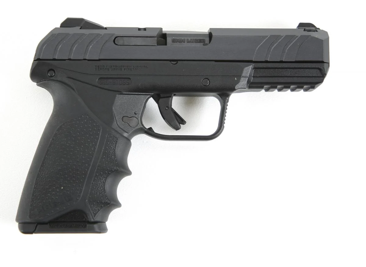 Ruger 9 9MM 4 HOGUE HANDALL GRIP 10RD - 10 Rounds | 4" Barrel | Polymer Grips | Blue/Black