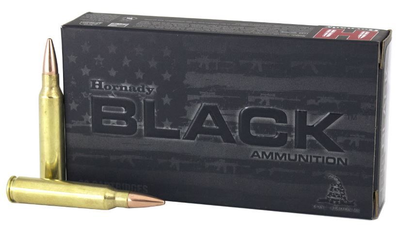 HORNADY BLACK.223 Remington75GR BTHP 20RD BOX - Brass Casing