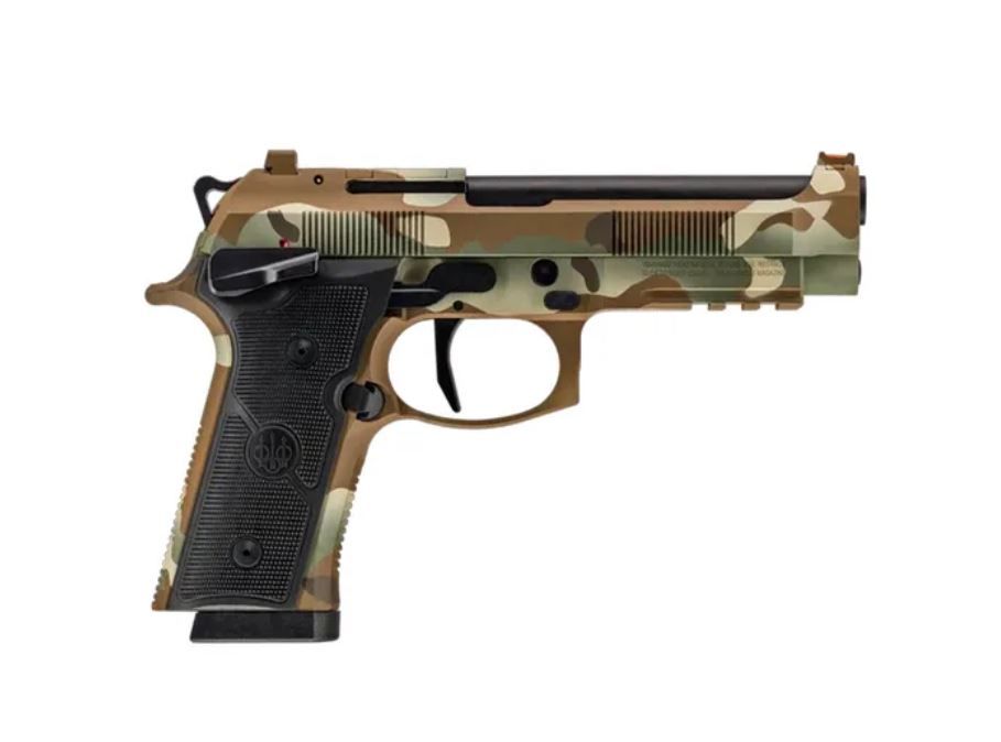 Beretta 92XI American Combat Series 9mm Multicam Camo Semi Auto Pistol - 18+1 Rounds | 4.7" Barrel | Camo | Fiber Optic Sights