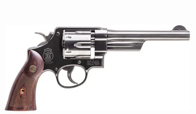 Smith & Wesson Model 20 .357 Magnum Revolver - 6 Rounds | 6" Barrel | Wood Grips | Blue/Black