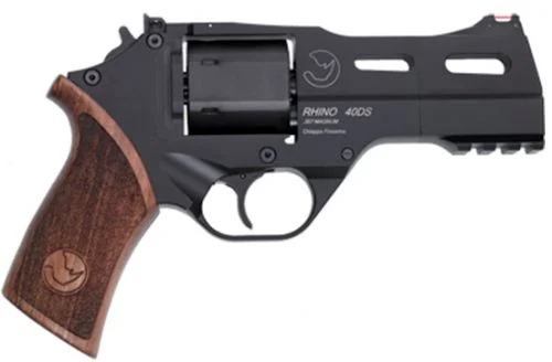 Chiappa Rhino 40DS 9mm Revolver - 6 Rounds | 4" Barrel | Wood Grips | Blue/Black