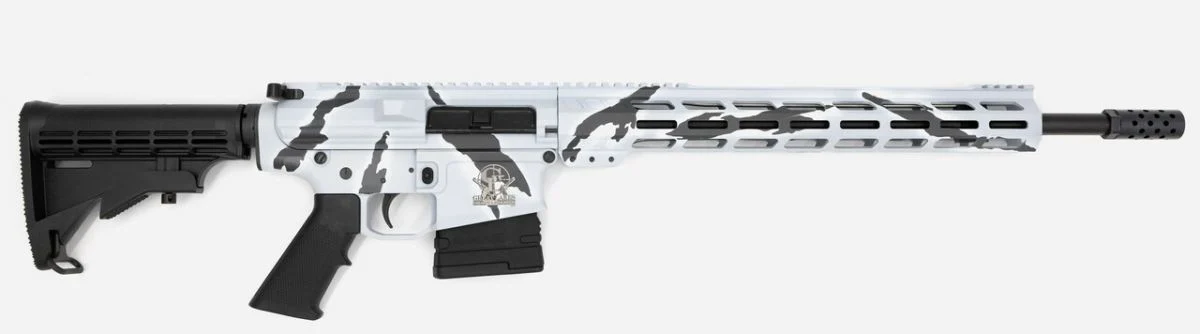 Great Lakes Firearms GLFA 308 Winchester, 16" Threaded Barrel, Pursuit Snow Camo, 10 Rounds - 10+1 Rounds | 16" Barrel