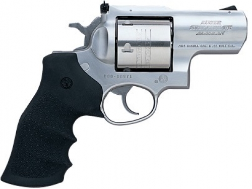 Ruger Super Redhawk Alaskan 454 Casull Revolver - 6 Rounds | 2.5" Barrel | Rubber Grips | Stainless/Silver | 3-Dot Sights
