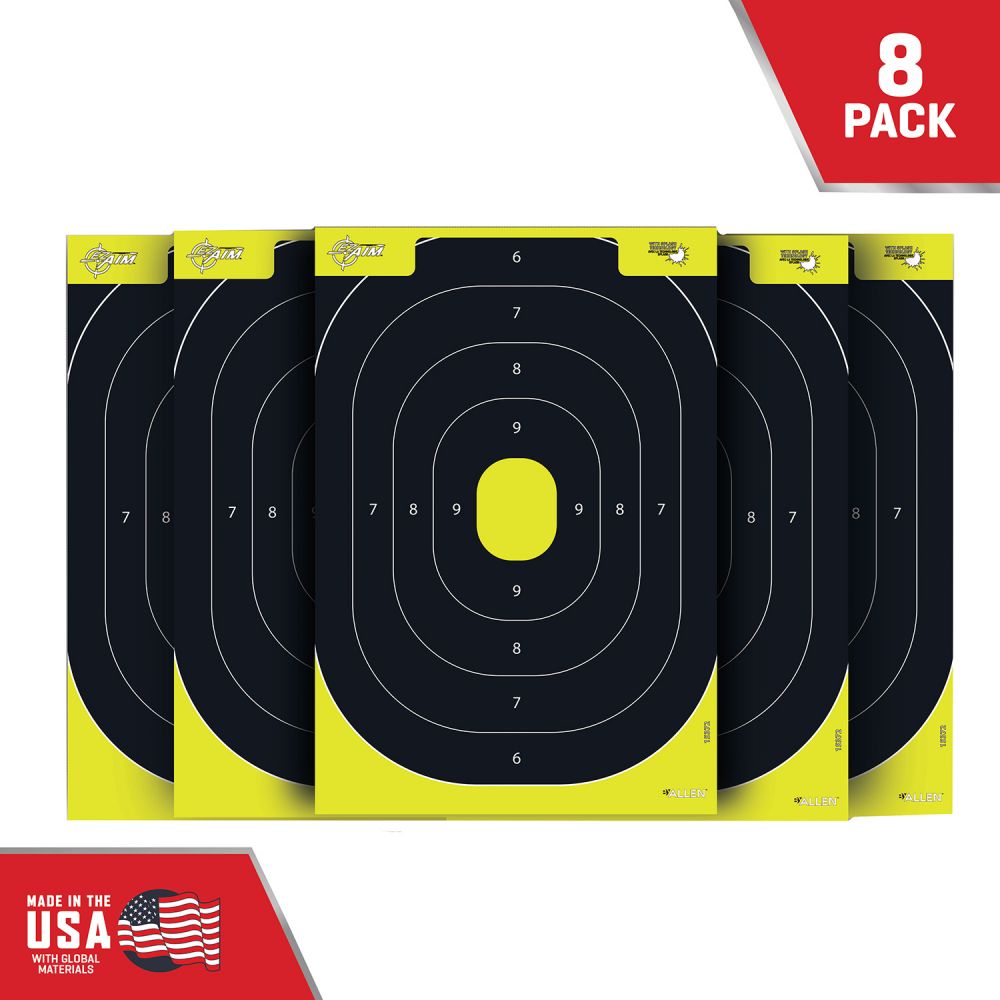 EZ-Aim Splash Shooting Target Oval Paper Target 12.50" W x 18.25" H 8 Per Pkg