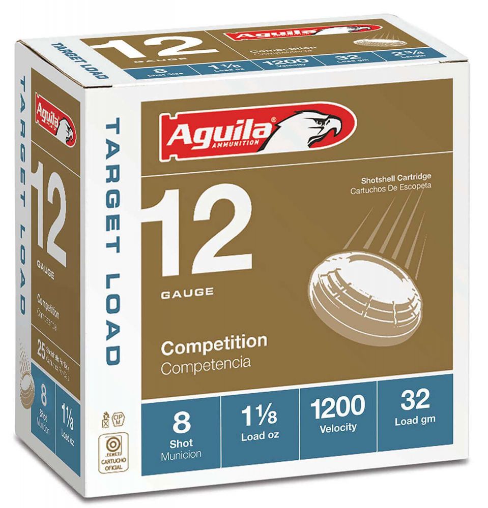 Aguila 1CHB1358 Target Load Standard Velocity 12 Gauge 2.75" 1 1/8 oz 8 Shot 25 Bx/ 10 Cs