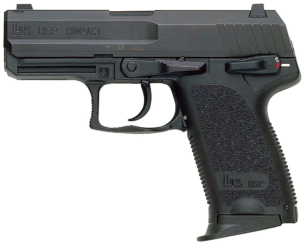 Heckler & Koch H&K USP Compact V7 LEM 45 ACP 3.78" 8+1 (2) Black Blued Steel Slide Black Polymer Grip - 8+1 Rounds | 3.8" Barrel | Polymer Grips | Blue/Black | 3-Dot Sights