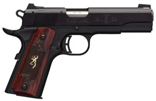 Browning 1911-22 Black Label Medallion 22 LR Semi Auto Pistol - 10+1 Rounds | 4.25" Barrel | Wood Grips | Blue/Black