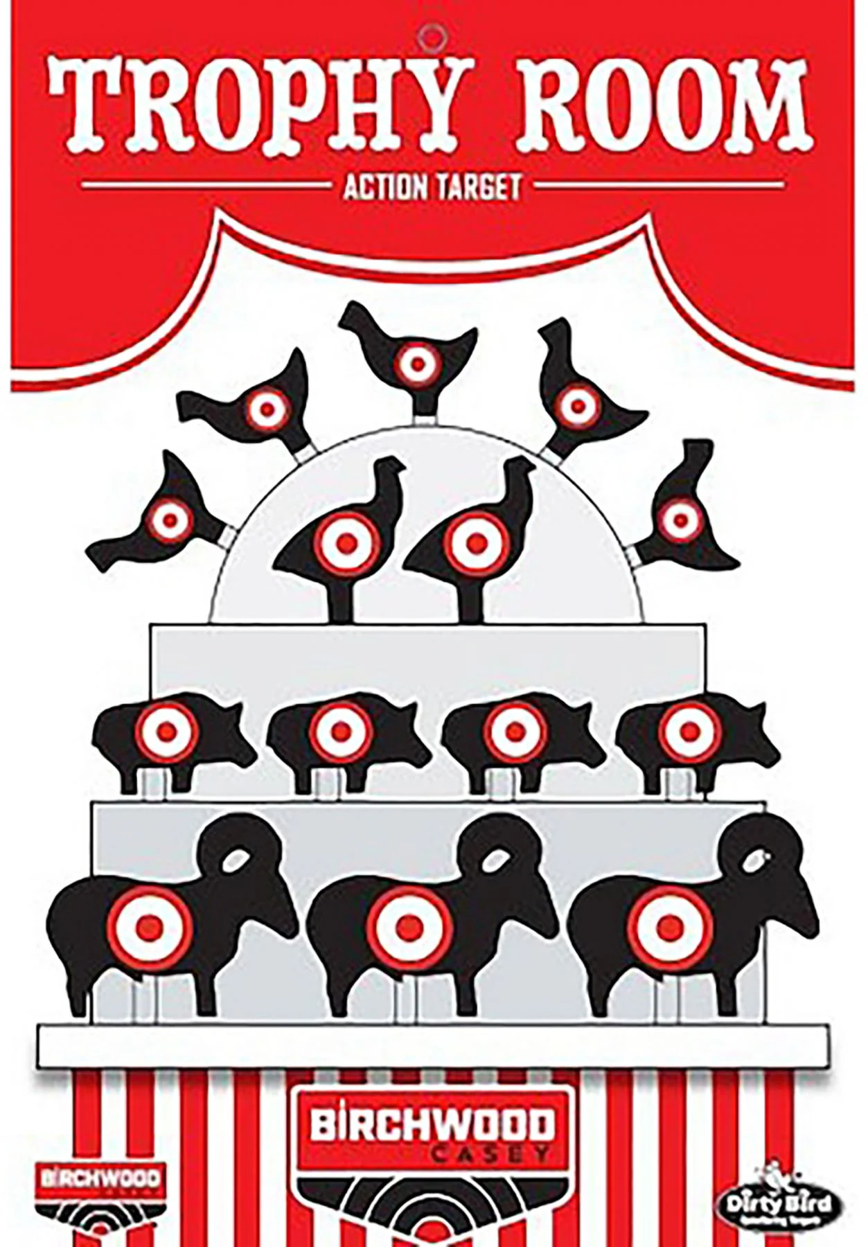 Birchwood Casey BC-35775 Dirty Bird Target Trophy Room 12" x 18" 6 Pack