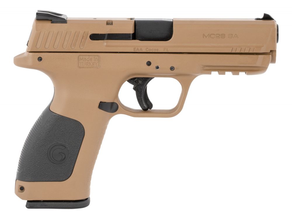 Girsan MC 28 SA Flat Dark Earth 9mm Pistol - 15+1 Rounds | 4.25" Barrel | Polymer Grips | FDE/Tan | 3-Dot Sights