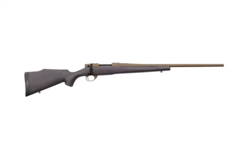 Weatherby VANGUARD WEATHERGRD 25-06 BRZ - 5+1 Rounds | 24" Barrel | Black / Bronze Webbing Stock | Synthetic | FDE/Tan